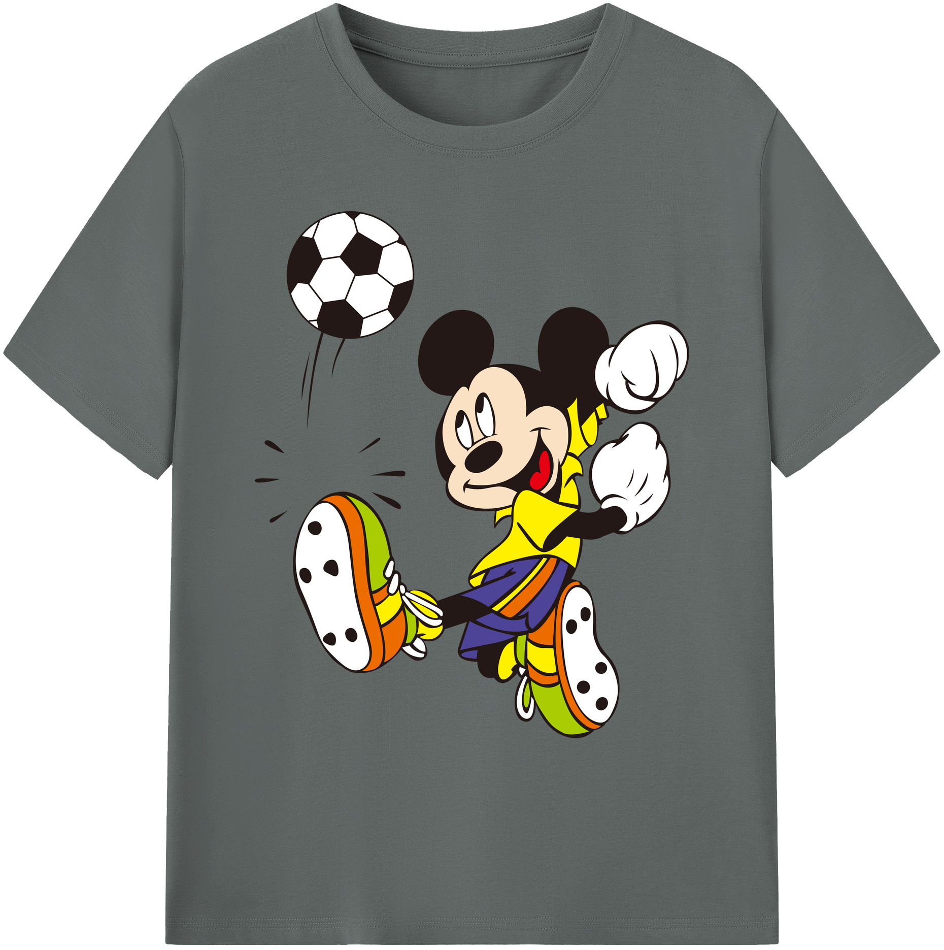 ミッキーマウス Mickey Mouse 綿100％ メンズ半袖Tシャツ｜肌触りやわらか＆通気性